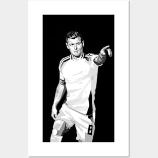 Toni Kroos Germany grayscale Pop art illustration fan art Posters and Art